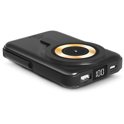 Urban Factory Magnee Power banco de energía magnético 10000mAh negro con carga inalámbrica y pantalla LCD