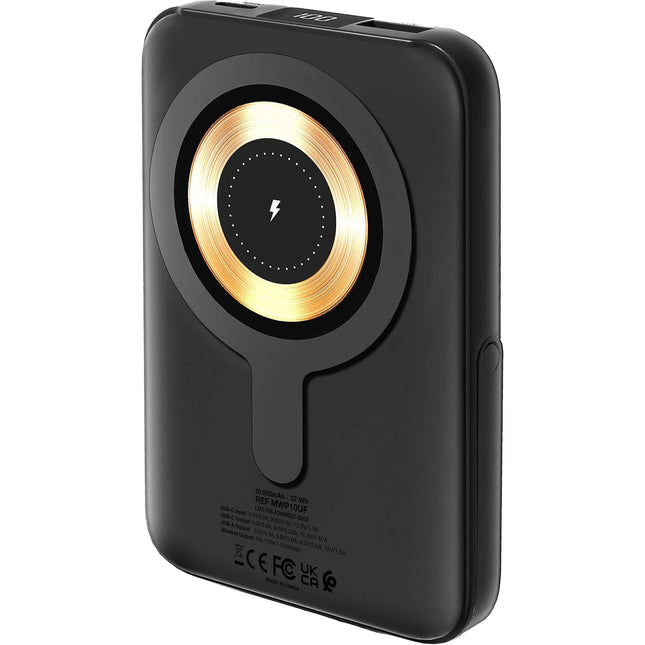 Urban Factory Magnee Power banco de energía magnético 10000mAh negro con carga inalámbrica y pantalla LCD