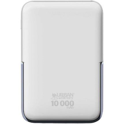 Urban Factory Magnee Power Batería Externa 10000mAh Blanco con Carga Inalámbrica y Display LCD