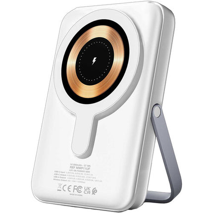Urban Factory Magnee Power Batería Externa 10000mAh Blanco con Carga Inalámbrica y Display LCD
