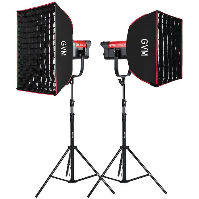 GVM SD300B AIO Monolight LED Bicolor Kit 2 Luces 11500 Lux 2700-6800K