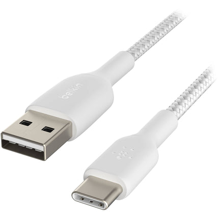 Belkin BoostCharge Cable USB-C a USB-A Trenzado 3.3 pies 15W Blanco