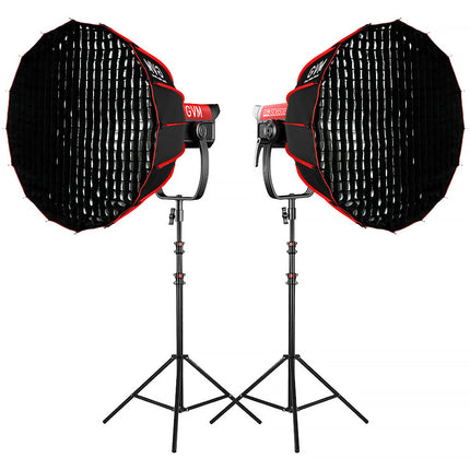 GVM Pro SD650B LED Bi-Color Monolight Kit 2 Luces 2700-6800K 77300 Lux