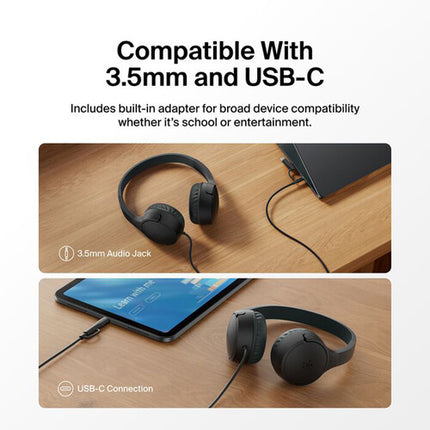 Audífonos Belkin On-Ear para Niños con Limitador 85dB y Micrófono