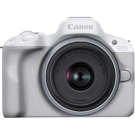 Canon EOS R50 Cámara Sin Espejo con Sensor 24.2MP y lente 18-45mm Blanco