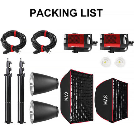 GVM SD300B AIO Monolight LED Bicolor Kit 2 Luces 11500 Lux 2700-6800K