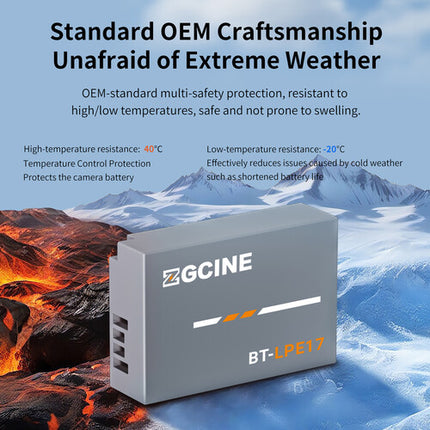 ZGCINE LP-E17 Batería para Cámara 7.2V 1030mAh con Garantía 1 Año
