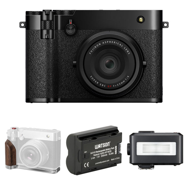 FUJIFILM GFX100RF Cámara Digital 102MP Kit Flash Batería 2250mAh