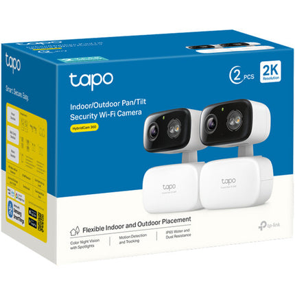 TP-Link Tapo C216 Cámara de Seguridad Exterior 2K 30 fps Visión Nocturna IP65 2-Pack
