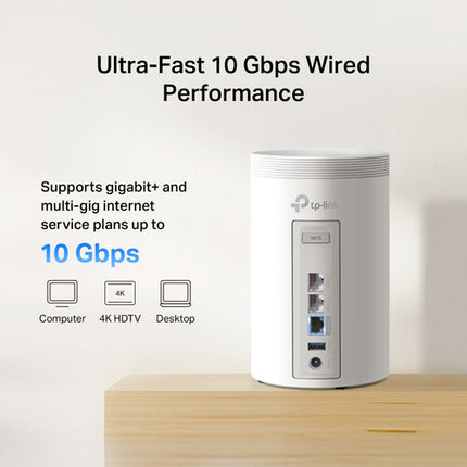 TP-Link Deco BE67 BE14000 Sistema Mesh Wi-Fi 7 Tri-Banda 13,659 Mb/s 6000 pies² 2 piezas