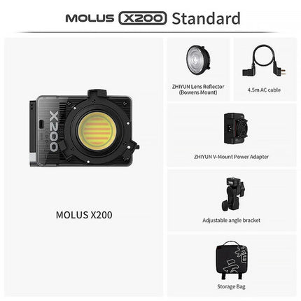 Zhiyun Molus X200 Luz LED Bi-Color COB con Softbox 8900 Lux y Control Bluetooth