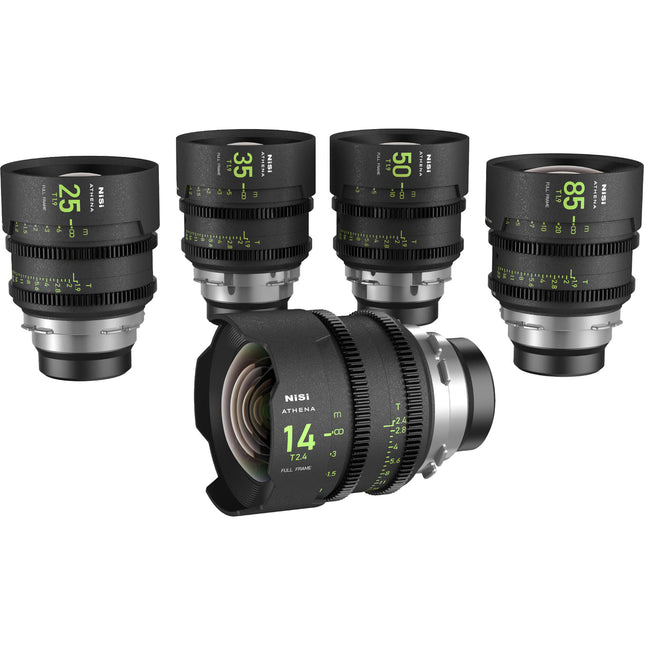 NiSi ATHENA Prime T2.4 1.9 Kit de 5 lentes Full-Frame 14-85mm con estuche rígido