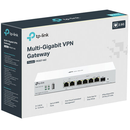 TP-Link Festa FR307-M2 Gateway VPN con puerto 2.5G Ethernet y 4 Gigabit