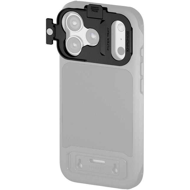Tilta Khronos Bandeja de Filtro Magnético para iPhone 17 Pro Negro Aleación de Aluminio