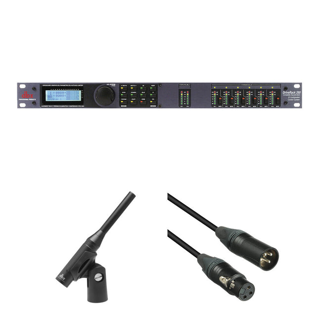 dbx DriveRack 260 Sistema de Gestión de Altavoces con Micrófono y Cable XLR