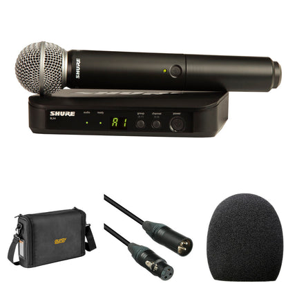 Shure BLX24/SM58 Sistema Inalámbrico de Micrófono con Bolsa y Cable XLR