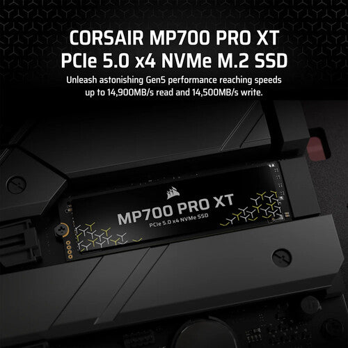 CORSAIR MP700 Pro XT 2TB SSD Interno M.2 PCIe 5.0 14900 MB/s Read 1400TBW