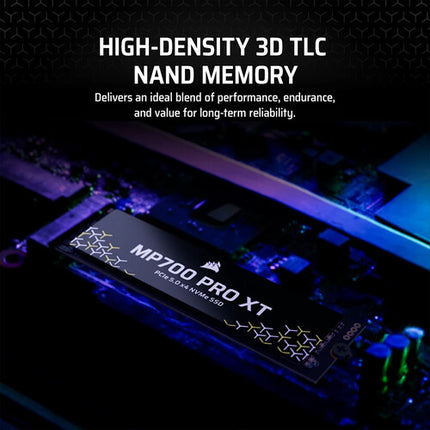 CORSAIR MP700 Pro XT 2TB SSD Interno M.2 PCIe 5.0 14900 MB/s Read 1400TBW