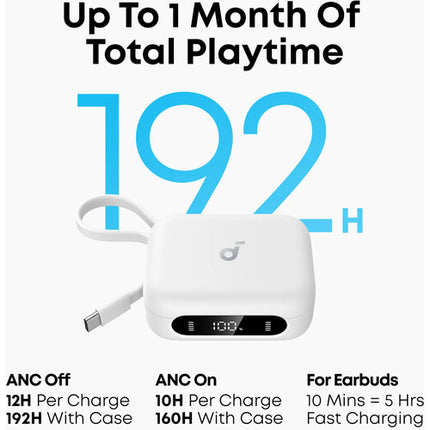Soundcore by Anker P41i Auriculares Inalámbricos con Cancelación Activa 3000mAh 10W Blanco