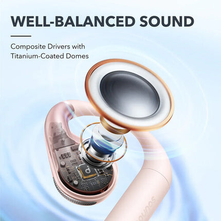 Soundcore by Anker AeroFit Pro Auriculares Deportivos 16.2mm 46h Rosa