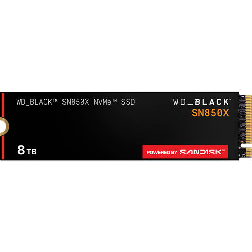 WD 8TB WD_BLACK SN850X SSD Interno NVMe PCIe 4.0 7200 MB/s Lectura