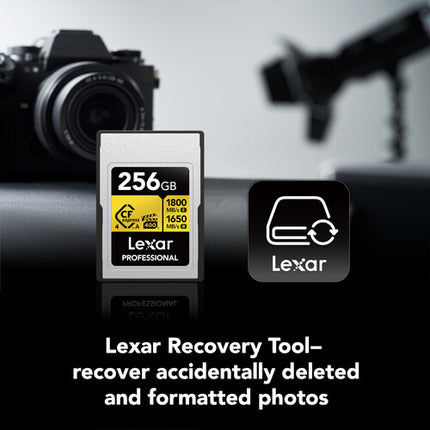 Lexar 256GB GOLD CFexpress 4.0 Tipo A Tarjeta de Memoria 1800 MB/s Lectura 1650 MB/s Escritura