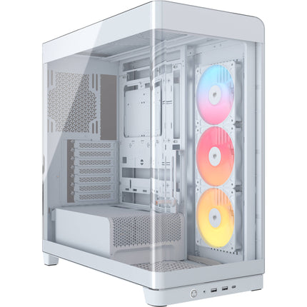 CORSAIR Frame 4500X Caja Mid-Tower con vidrio panorámico y 3 ventiladores ARGB