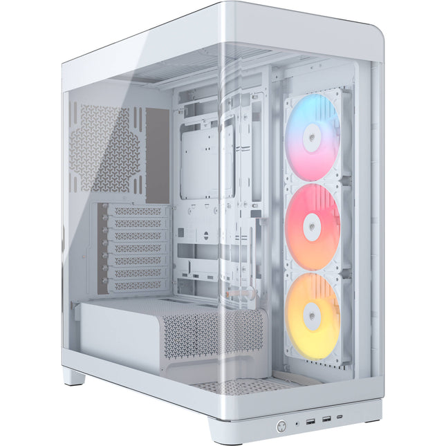 CORSAIR Frame 4500X Caja Mid-Tower con vidrio panorámico y 3 ventiladores ARGB