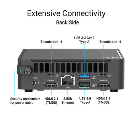 ASUS NUC 15 Pro Slim Mini PC 8 núcleos 2.2 GHz 16GB DDR5 512GB SSD