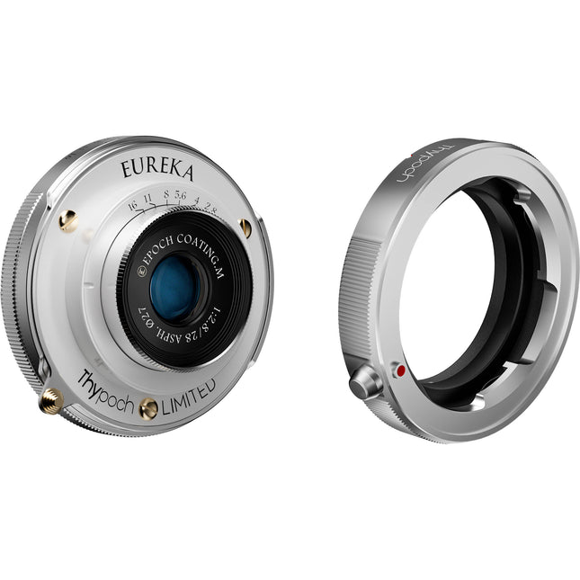 Thypoch Eureka 28mm f/2.8 Lente Gran Angular Full Frame con Adaptador X-Mount Plata