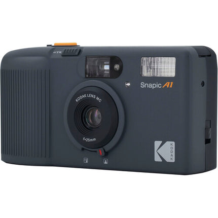 Kodak Snapic A1 Cámara de película 35mm Lente 25mm f9.5 Flash integrado