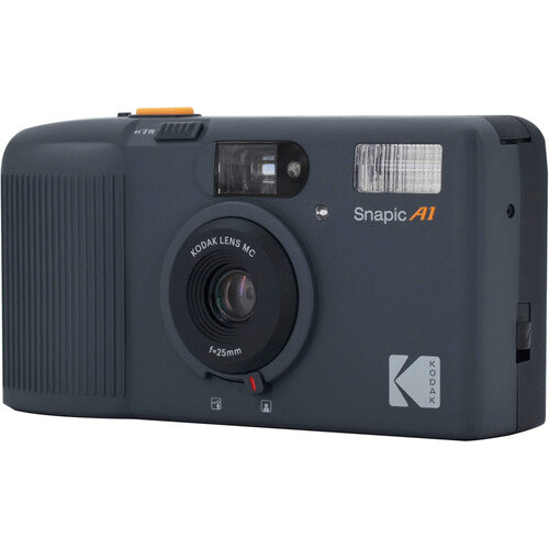 Kodak Snapic A1 Cámara de película 35mm Lente 25mm f9.5 Flash integrado