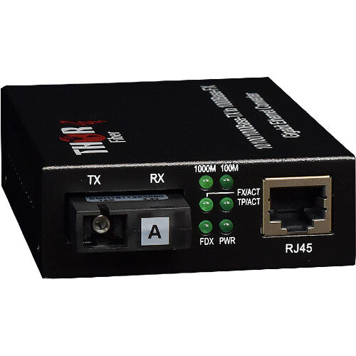 Thor F-GET-TRS-A Transmisor Convertidor de Medios Ethernet Gigabit 1310nm 3000ft