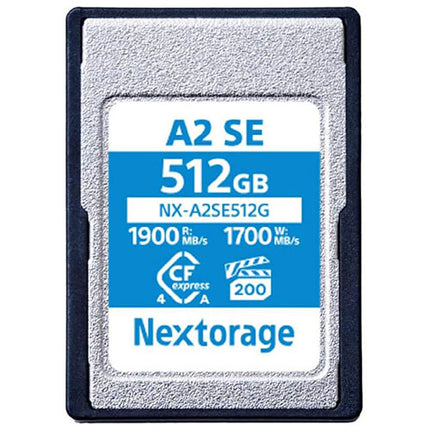 Nextorage 512GB NX-A2SE CFexpress 4.0 Tipo A Tarjeta de Memoria 1900 MBs Lectura 1700 MBs Escritura