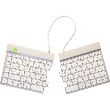 R-Go Tools Ergonomic Split Break Teclado Inalámbrico Bluetooth 5.0 Blanco