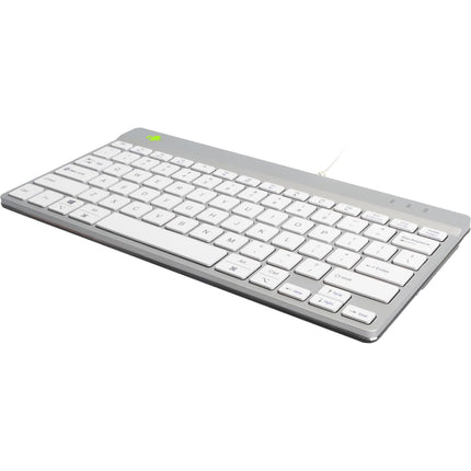 R-Go Tools Compact Teclado Ergonomico con Conexion USB-C y Adaptador USB-A