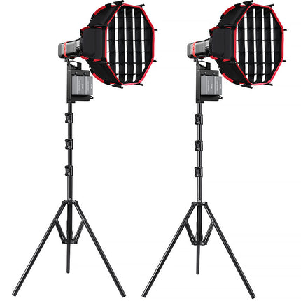 GVM PL60C LED RGB Monolight de Bolsillo Kit 2 Luces 6420 Lux 2700-6800K