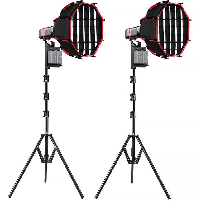 GVM PL60C LED RGB Monolight de Bolsillo Kit 2 Luces 6420 Lux 2700-6800K