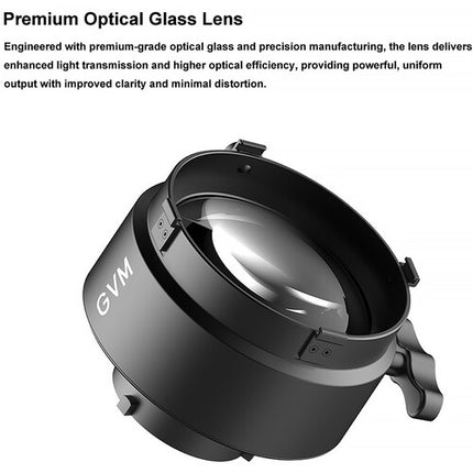 GVM 3XSI30B Intensificador Óptico para Luces PRO AIO Flathead con Diseño Fresnel y Rejilla Panal