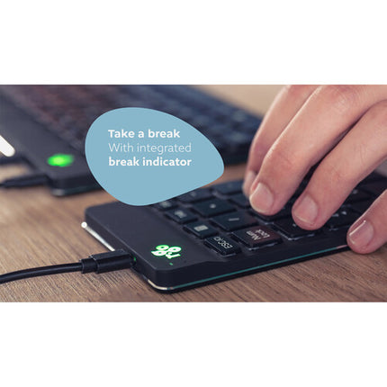 R-Go Tools Wired Numpad Break Teclado Numérico USB-C Ergonomía LED Negro