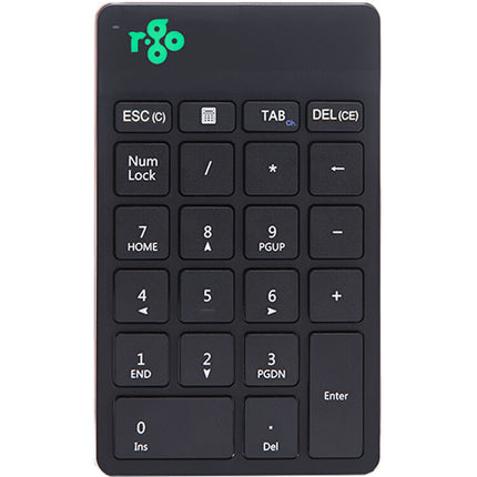 R-Go Tools Wireless Numpad Break teclado numérico inalámbrico 2.4 GHz luz LED negro