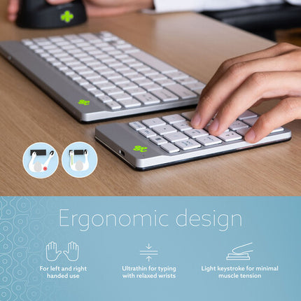R-Go Tools Wireless Numpad Break teclado numérico inalámbrico 2.4 GHz luz LED blanco
