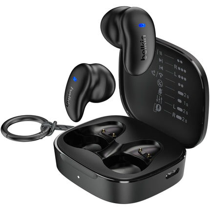 Belkin SoundForm Anywhere Auriculares Inalámbricos 12mm IPX4 Negro