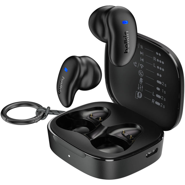 Belkin SoundForm Anywhere Auriculares Inalámbricos 12mm IPX4 Negro
