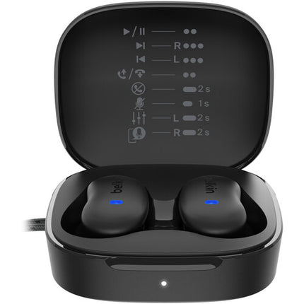 Belkin SoundForm Anywhere Auriculares Inalámbricos 12mm IPX4 Negro