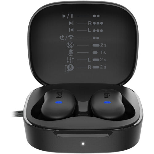 Belkin SoundForm Anywhere Auriculares Inalámbricos 12mm IPX4 Negro