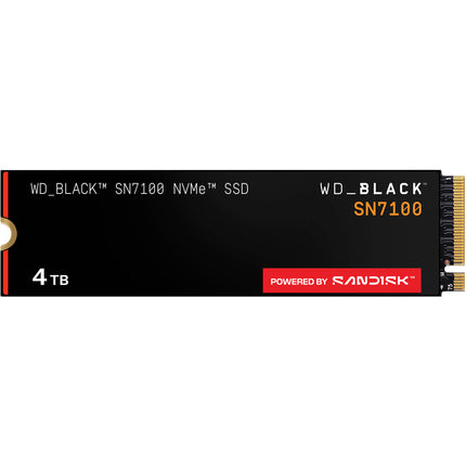 WD 4TB WD_BLACK SN7100 NVMe PCIe 4.0 SSD M.2 2280 7000MB/s Lectura Garantía 5 Años
