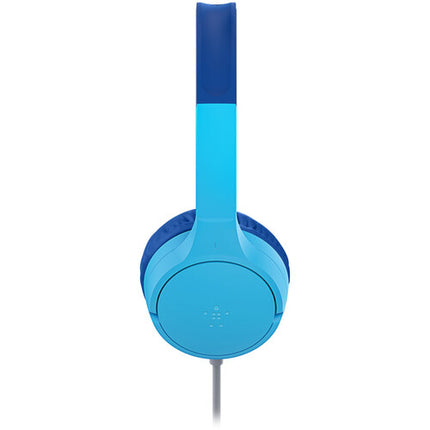 Belkin Auriculares On-Ear para Niños Azul con Limitador 85 dB y Micrófono