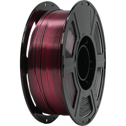 FlashForge Filamento PLA Seda 1.75mm 2.2 lb Negro Rojo Temperatura 374-464ºF