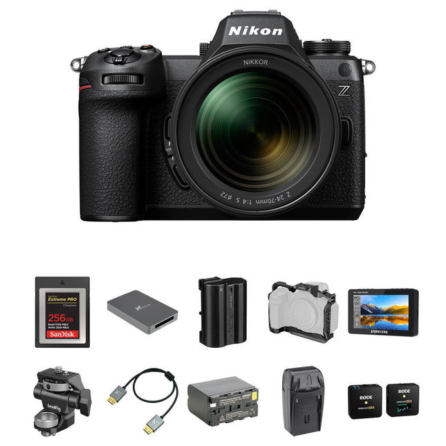 Nikon Z6 III Cámara Sin Espejo con Lente 24-70mm f4 y Sensor 24.5MP